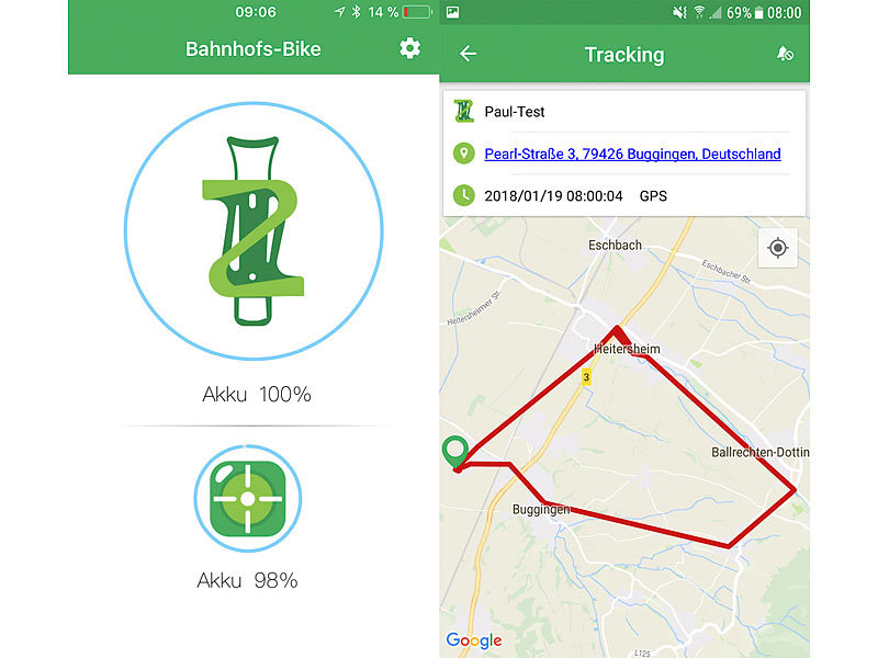 ; GPS-GSM-Tracker mit Apps & SOS-Funktionen 