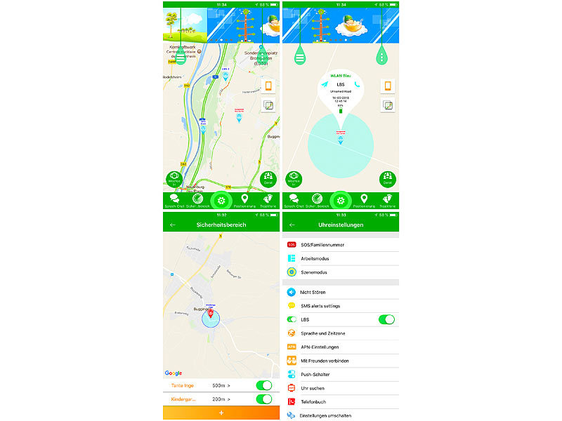 ; GPS-Tracker mit Fahrrad-Flaschenhaltern 