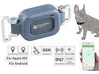 TrackerID GPS & GSM-Live-Tracker für Hunde und Haustiere, mit Halterung, IP67; Positionierungen Jungen Mädchen SOS-Tasten Multifunktionsgeräte Web Kids 