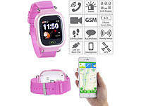 TrackerID Kinder-Smartwatch, Telefon, GPS-, GSM-, WiFi-Tracking, SOS-Taste, rosa