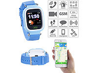 TrackerID Kinder-Smartwatch, Telefon, GPS-, GSM-, WiFi-Tracking, SOS-Taste, blau; GPS-Tracker mit Fahrrad-Flaschenhaltern GPS-Tracker mit Fahrrad-Flaschenhaltern 