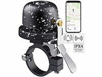 TrackerID Fahrrad-Diebstahlsicherung & -Klingel, Apple-AirTag-kompatibel, IPX4; Wasserdichte GPS-, WLAN- & GSM-Tracker mit Apps & SOS-Funktionen Wasserdichte GPS-, WLAN- & GSM-Tracker mit Apps & SOS-Funktionen Wasserdichte GPS-, WLAN- & GSM-Tracker mit Apps & SOS-Funktionen 